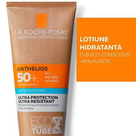 Lotiune hidratanta cu protectie solara SPF 50+ fata si corp Anthelios, 250ml, La Roche-Posay 509362