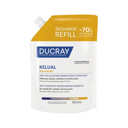 Rezerva sampon antimatreata uscata Kelual Squanorm, 400 ml, Ducray