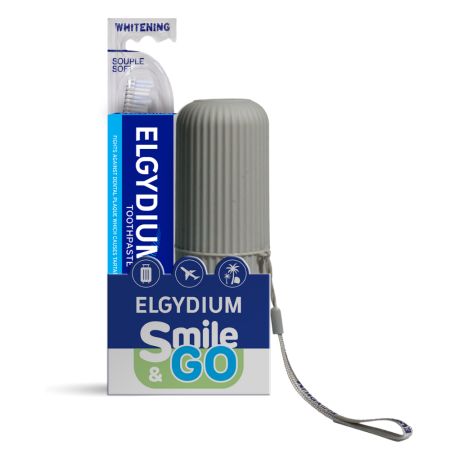 Pachet Travel pasta de dinti + periuta + suport, Elgydium