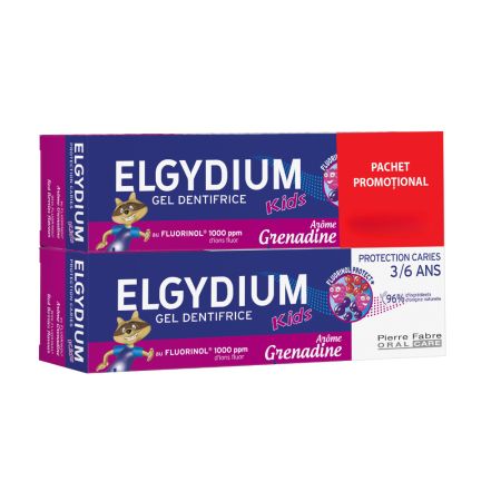 Pachet Pasta de dinti pentru copii, fructe de padure, 3-6 ani, 2x50 ml, Elgydium