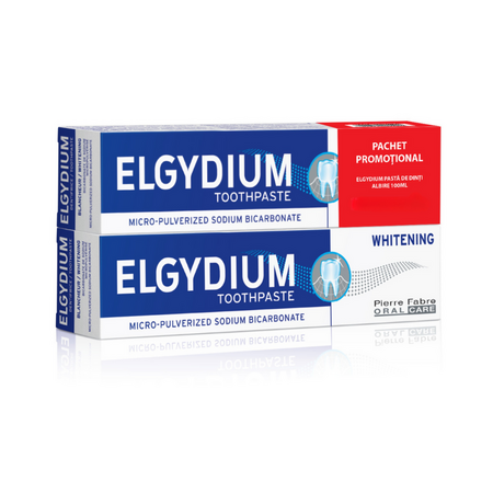 Pachet Pasta de dinti albire, 2x100 ml, Elgydium