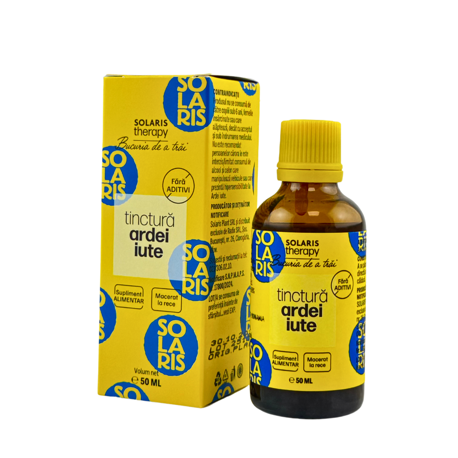 Tinctura de ardei iute, 50 ml, Solaris