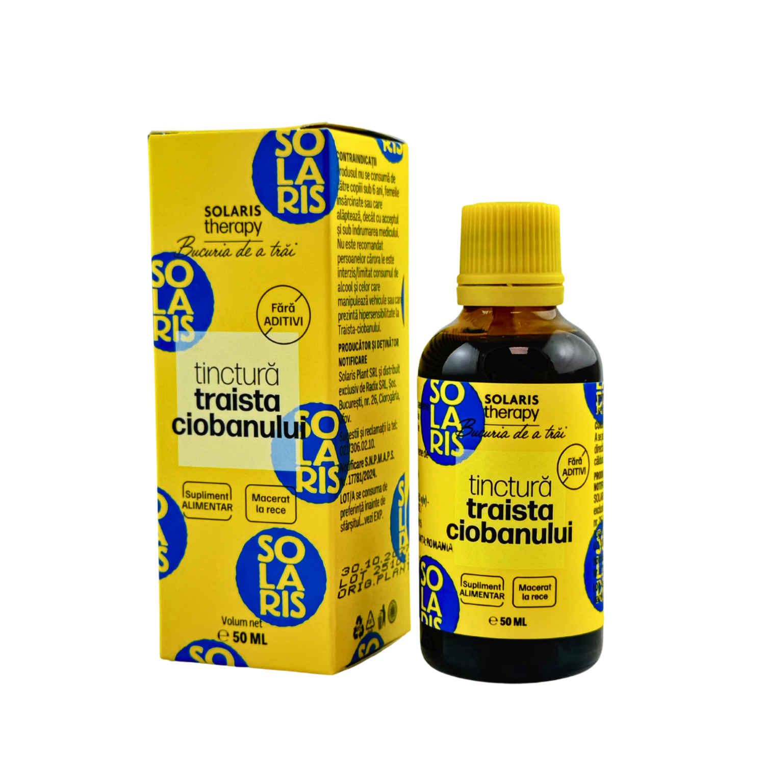 Tinctura Traista Ciobanului, 50 ml, Solaris