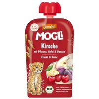 Piure Bio cu visine, prune, banane, mere si ovaz, 1 an+, 100 g, Mogli