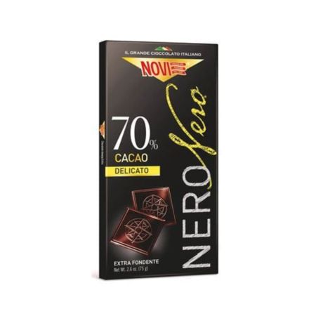 Ciocolata fina extra neagra 70% cacao, 75 g, Novi