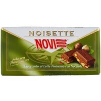 Ciocolata extra fina cu lapte si alune fara gluten, 100 g, Novi