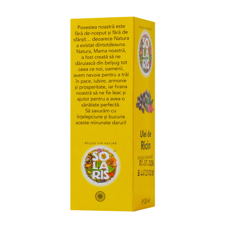 Ulei de ricin, 30 ml, Solaris 746982