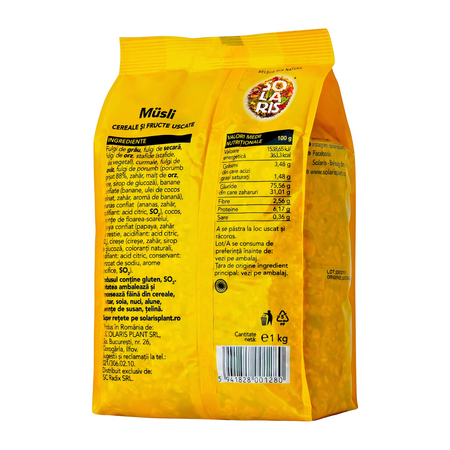 Musli cereale si fructe uscate, 1 kg, Solaris 747130