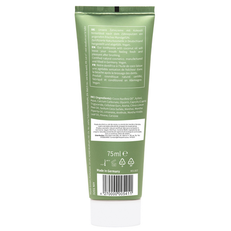 Pasta de dinti cu ulei de cocos, menta si lamaie, 75 ml, Niyok 775248