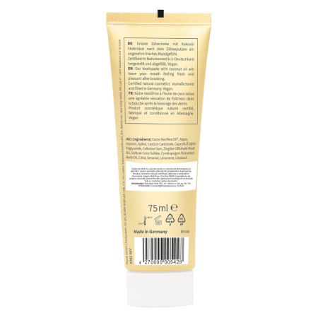 Pasta de dinti cu ulei de cocos, lemongrass si ghimbir, 75 ml, Niyok 775259