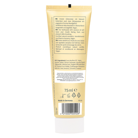 Pasta de dinti cu ulei de cocos, lemongrass si ghimbir, 75 ml, Niyok 775259
