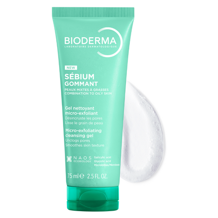 Gel exfoliant Sebium, 75 ml, Bioderma 747236