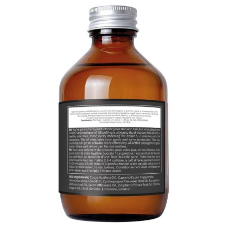 Ulei pentru igiena orala cu ulei de cocos, lemongrass si ghimbir, 200 ml, Niyok 775264