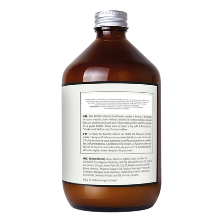 Apa de gura cu ulei de cocos organic si menta, 500 ml, Niyok 775260