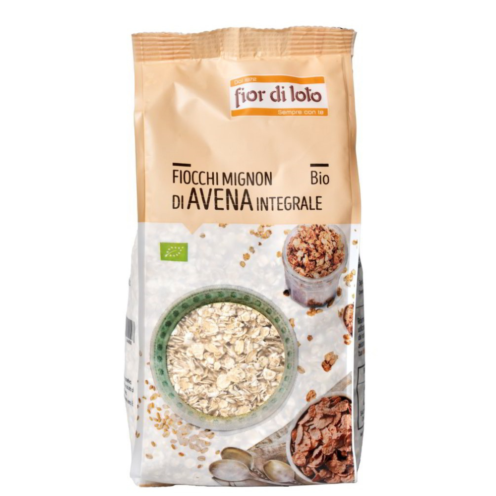 Fulgi mici din ovaz integral, 500 g, Fior di Loto