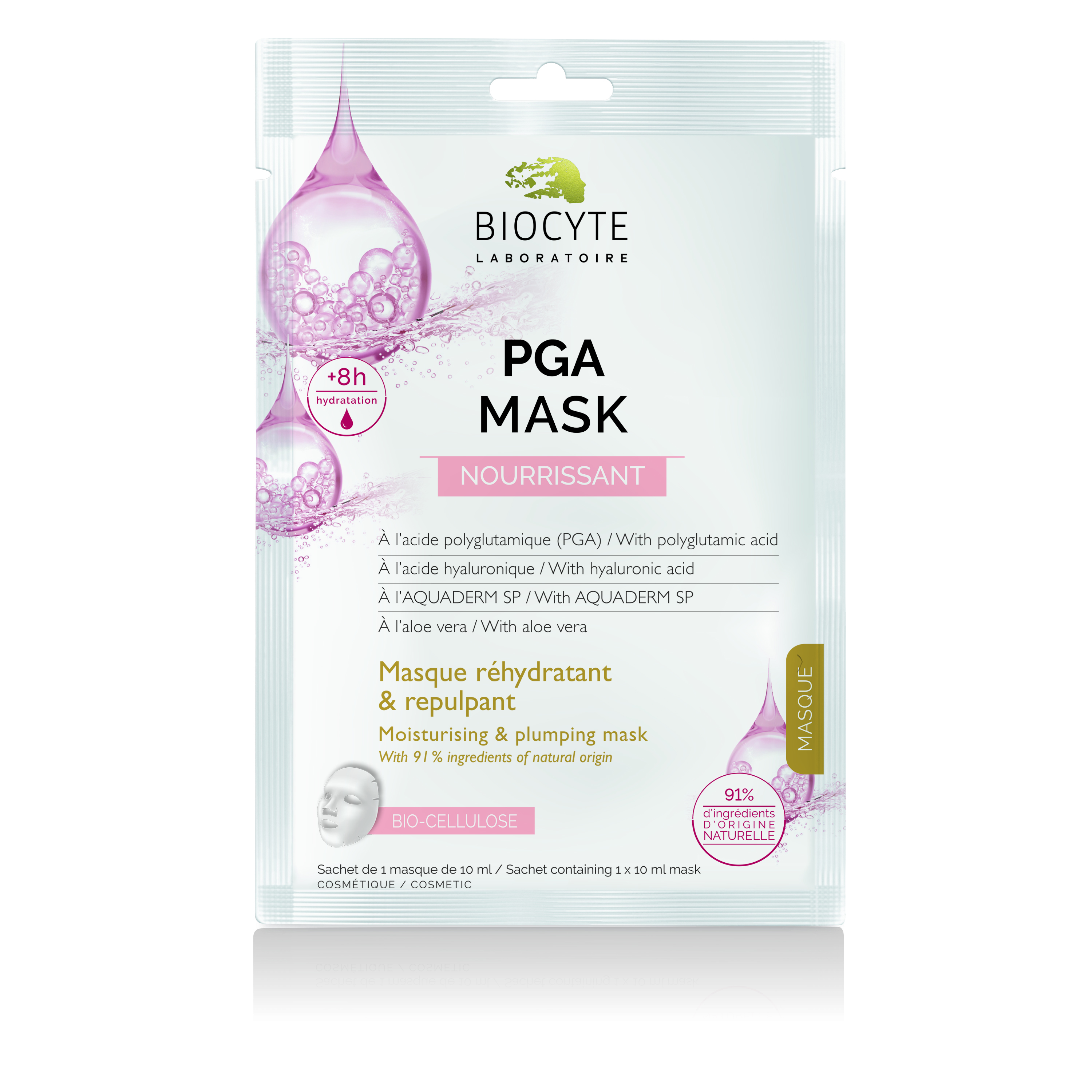 Masca pentru hidratarea tenului PGA Mask, 10 ml, Biocyte