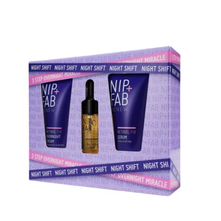 Set Retinol Fix Night Shift Trio, 2x20 ml + 10 ml, Nip+Fab