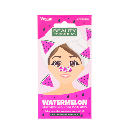 Benzi cu pepene rosu pentru curatarea porilor de pe nas, 6 bucati, Beauty Formulas