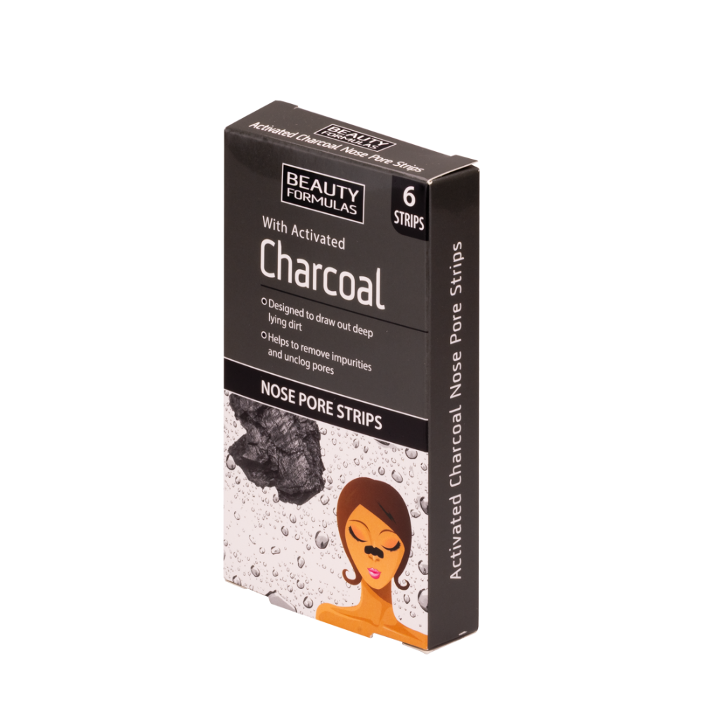 Benzi de nas cu carbune pentru curatarea porilor, 6 bucati, Beauty Formulas
