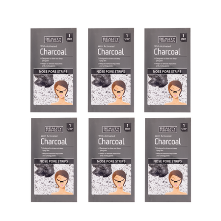 Benzi de nas cu carbune pentru curatarea porilor, 6 bucati, Beauty Formulas 747451