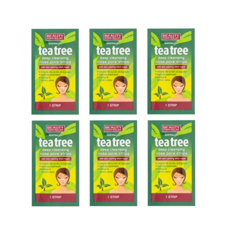 Benzi de nas cu extract de ceai verde pentru curatarea porilor, 6 bucati, Beauty Formulas 747454