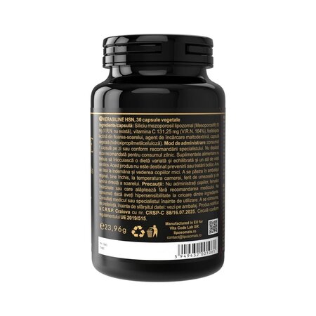 Supliment pentru par, unghii si piele Kerasiline Liposomal, 30 capsule, Vio Nutri Lab 747512