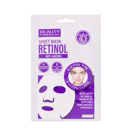 Masca de fata tip servetel cu retinol, 1 bucata, Beauty Formulas