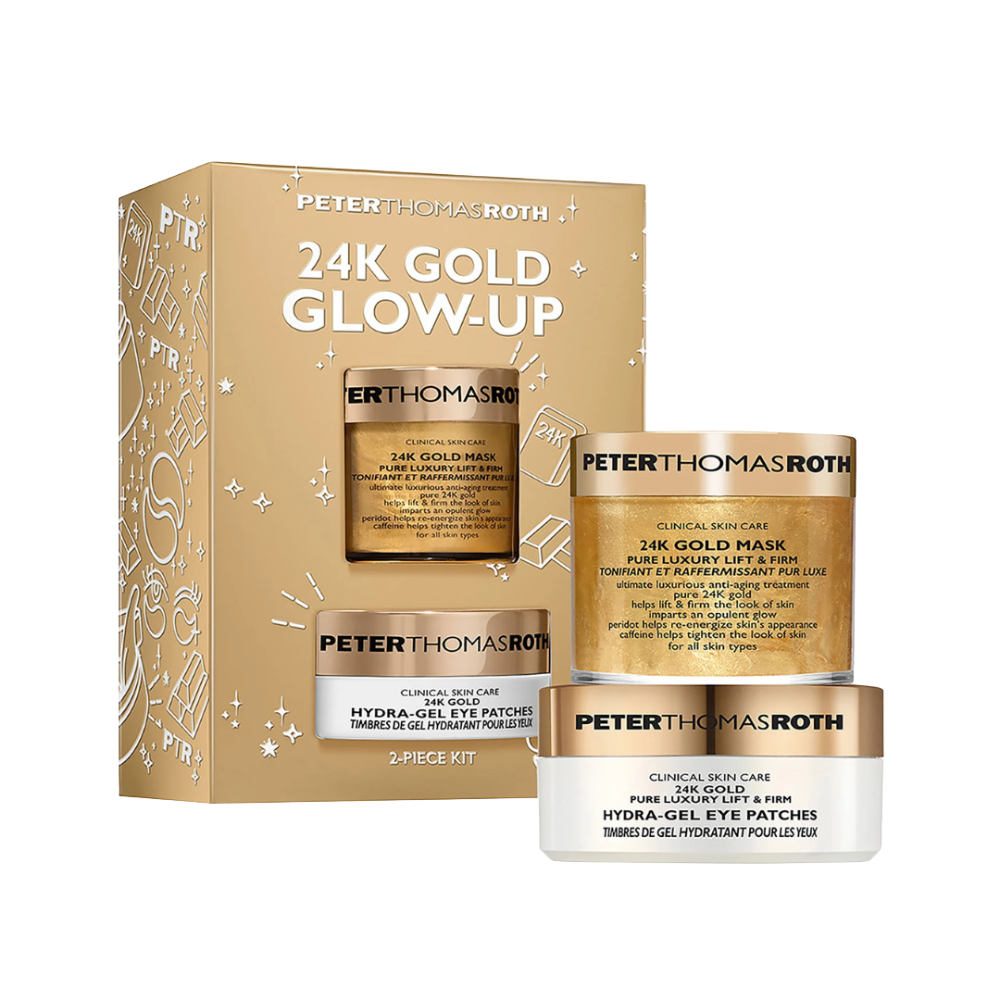 Set Masca de fata 24K Gold 50 ml + Plasturi cu gel pentru ochi 24K Gold 30 plasturi, Peter Thomas Roth