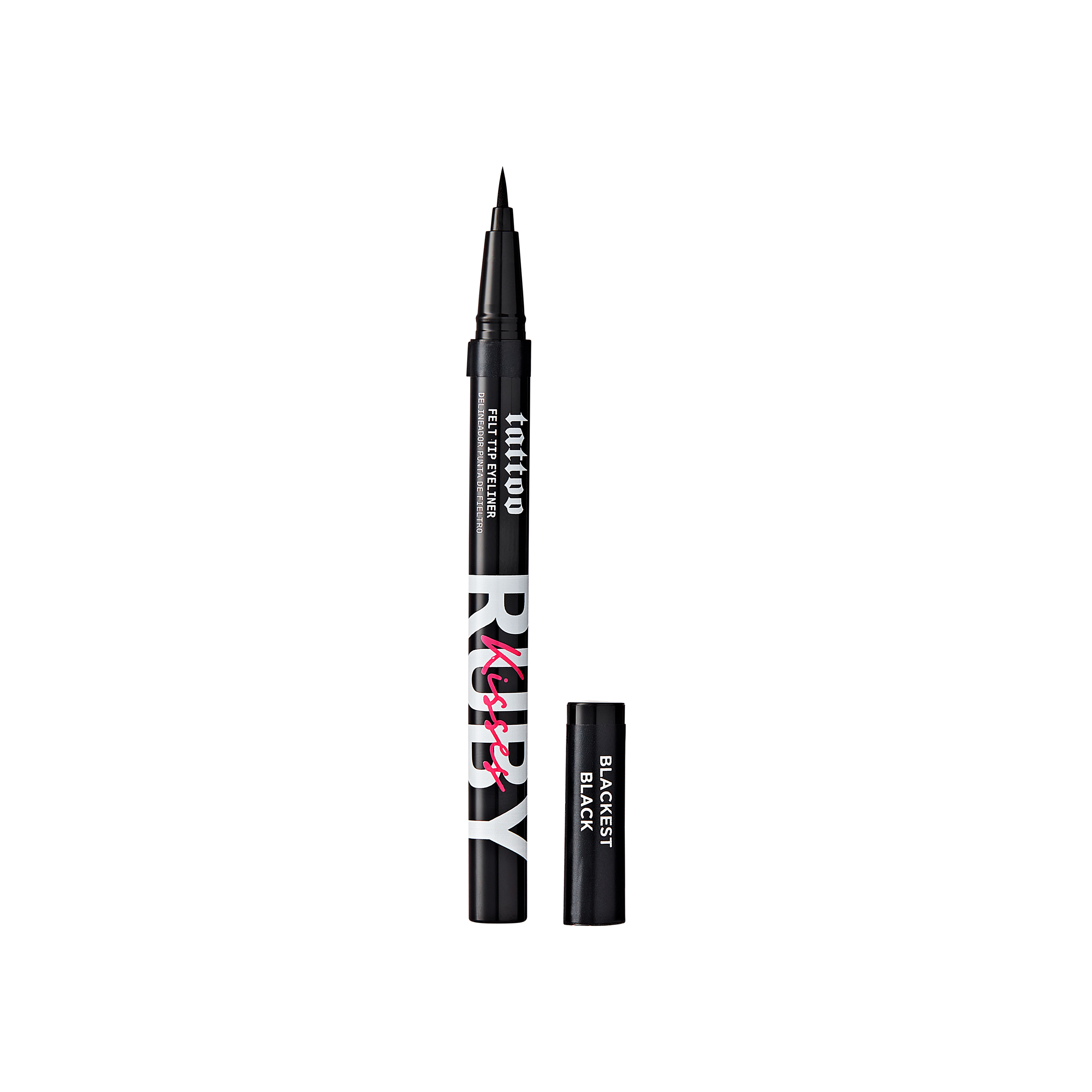 Tus de ochi Tattoo Felt Tip, Blackest Black, 0.7 ml, Ruby Kisses