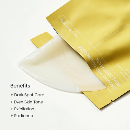 Masca cu niacinamide pentru luminozitate Radiant Vita Niacinamide Real Deep Mask, 34 g, Biodance 747781