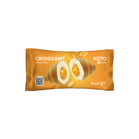 Croissant proteic cu caise, 50 g, FeelingOK