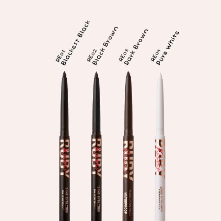 Creion de ochi 24H Waterproof, Black Brown, 0.3 g, Ruby Kisses 747830