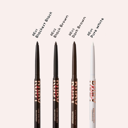 Creion de ochi 24H Waterproof, Black Brown, 0.3 g, Ruby Kisses 747830