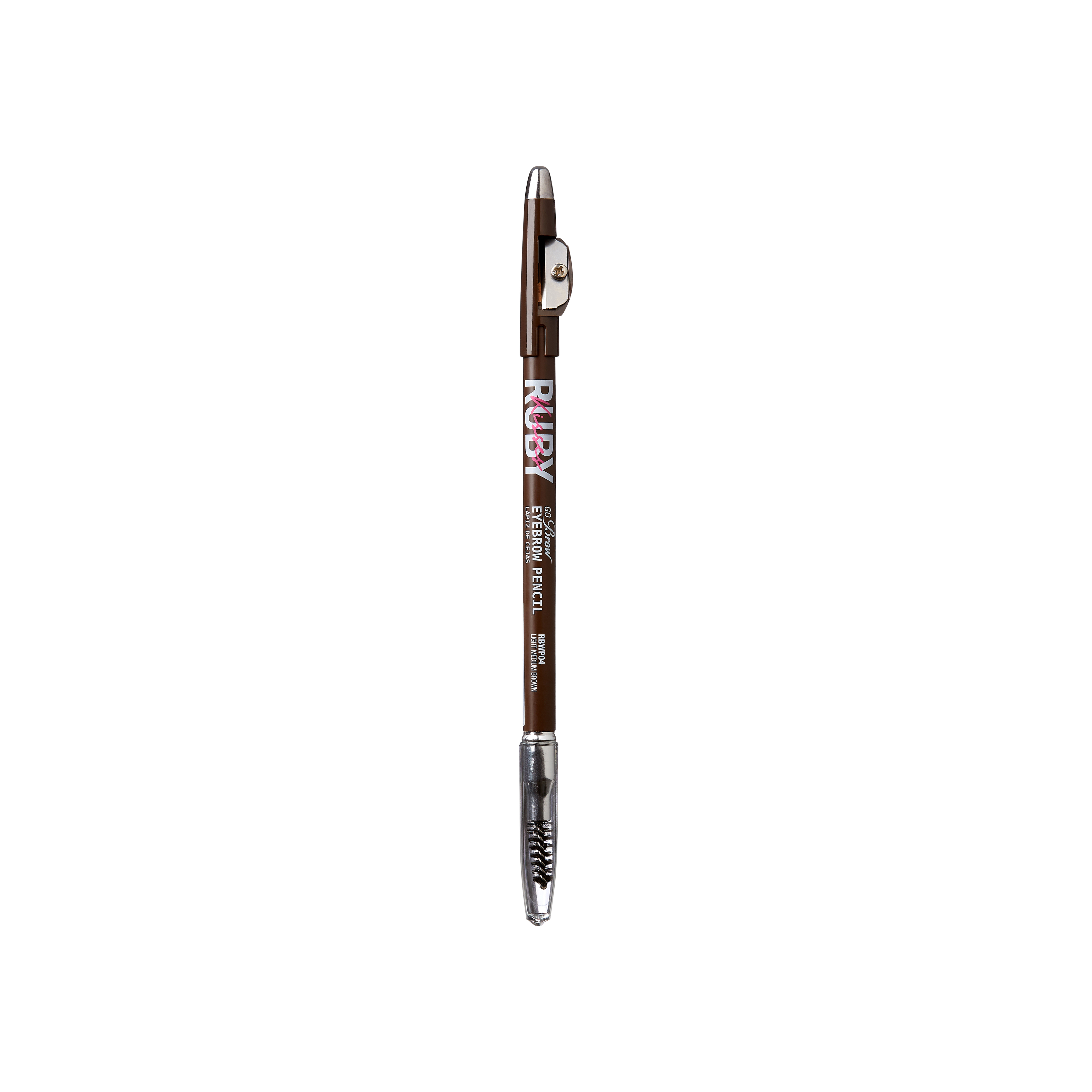 Creion pentru sprancene Go Brow, Medium Brown, 1.25 g, Ruby Kisses
