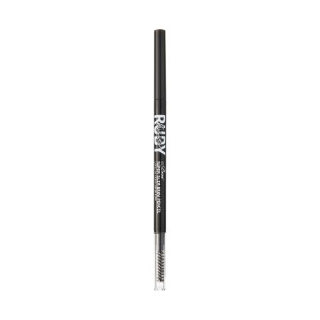 Creion pentru sprancene Go Brow Super Slim, Black Brown, 0.09 g, Ruby Kisses