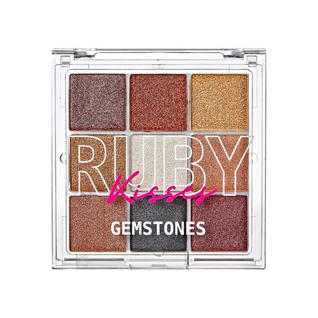 Paleta farduri de ochi cu 9 culori, Gemstones, 14.4 g, Ruby Kisses