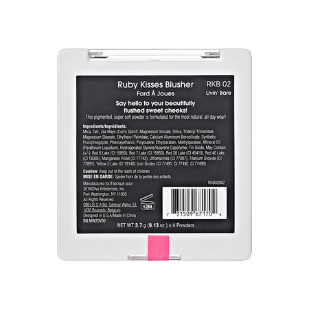 Paleta farduri de obraz, Living' Bare, 4 x3.7 g, Ruby Kisses 748024