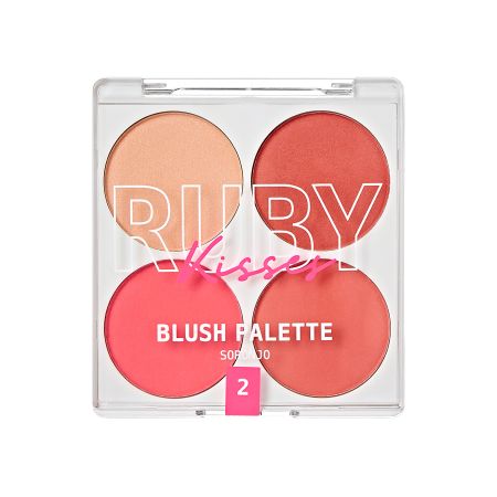 Paleta farduri de obraz, Living' Bare, 4 x3.7 g, Ruby Kisses