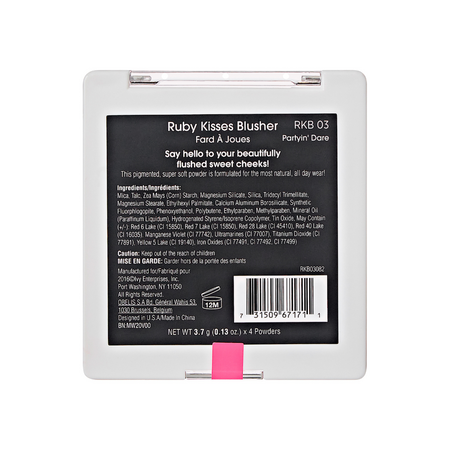 Paleta farduri de obraz, Partyin' Bare, 4 x3.7 g, Ruby Kisses 748026