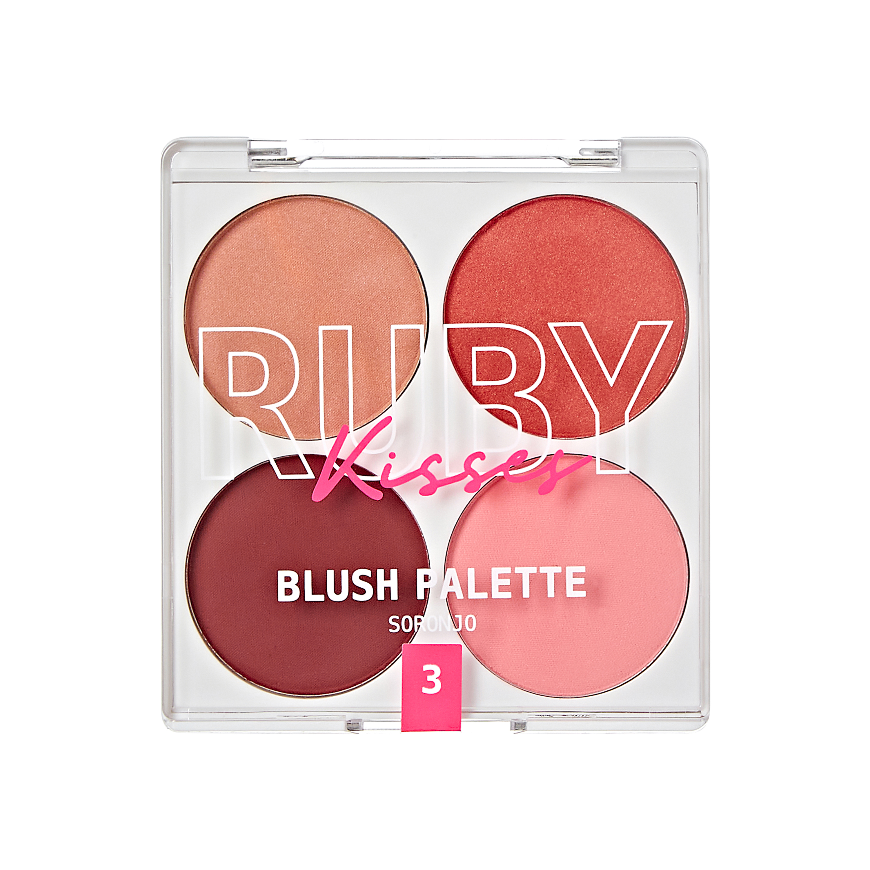Paleta farduri de obraz, Partyin' Bare, 4 x3.7 g, Ruby Kisses