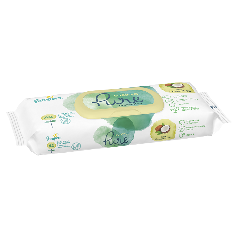 Servetele umede Pure Cocos, 42 buc, Pampers