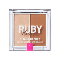 Paleta Duo Iluminator si Bronzer, Light, 9.9 g, Ruby Kisses