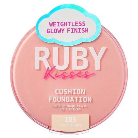 Fond de ten compact Cushion Foundation, Fair Ivory, 15 g, Ruby Kisses