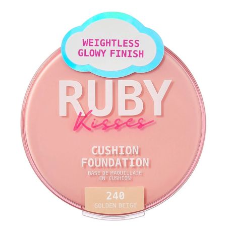 Fond de ten compact Cushion Foundation, Golden Beige, 15 g, Ruby Kisses