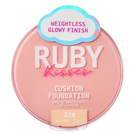 Fond de ten compact Cushion Foundation, Natural Beige, 15 g, Ruby Kisses