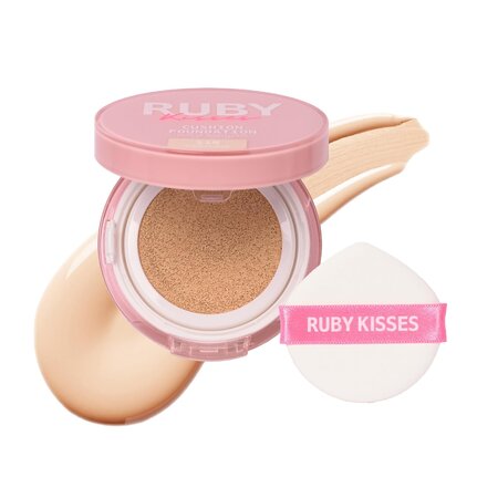 Fond de ten compact Cushion Foundation, Porcelain, 15 g, Ruby Kisses 748109