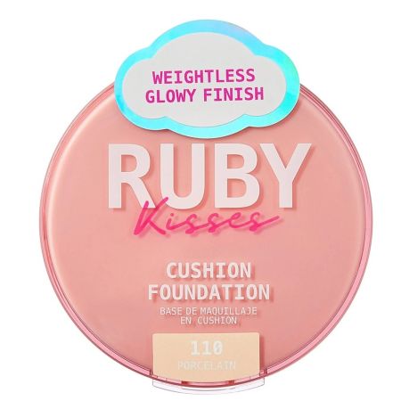 Fond de ten compact Cushion Foundation, Porcelain, 15 g, Ruby Kisses