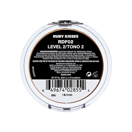 Fond de ten compact Duo Cream Foundation, Level 2, 12 g, Ruby Kisses 748135