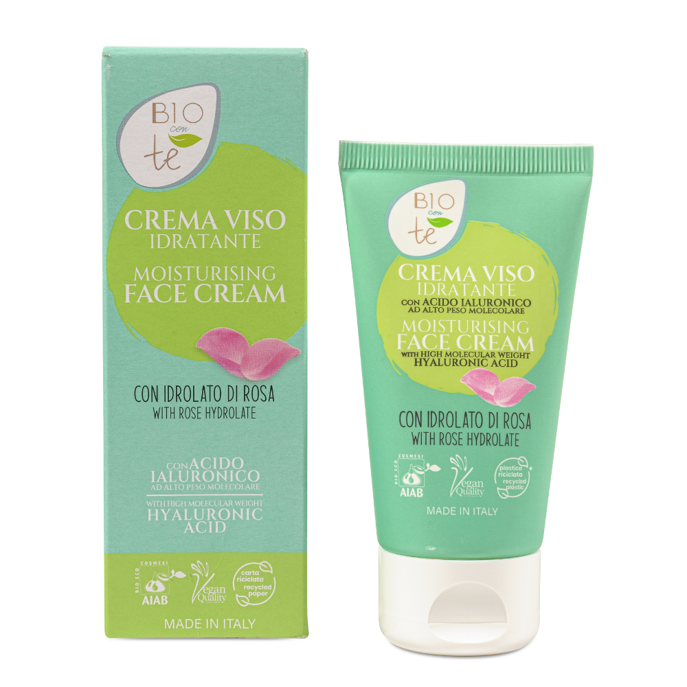 Crema de fata hidratanta cu hidrolat din Trandafir de Damasc Bio, 50 ml, Bioconte