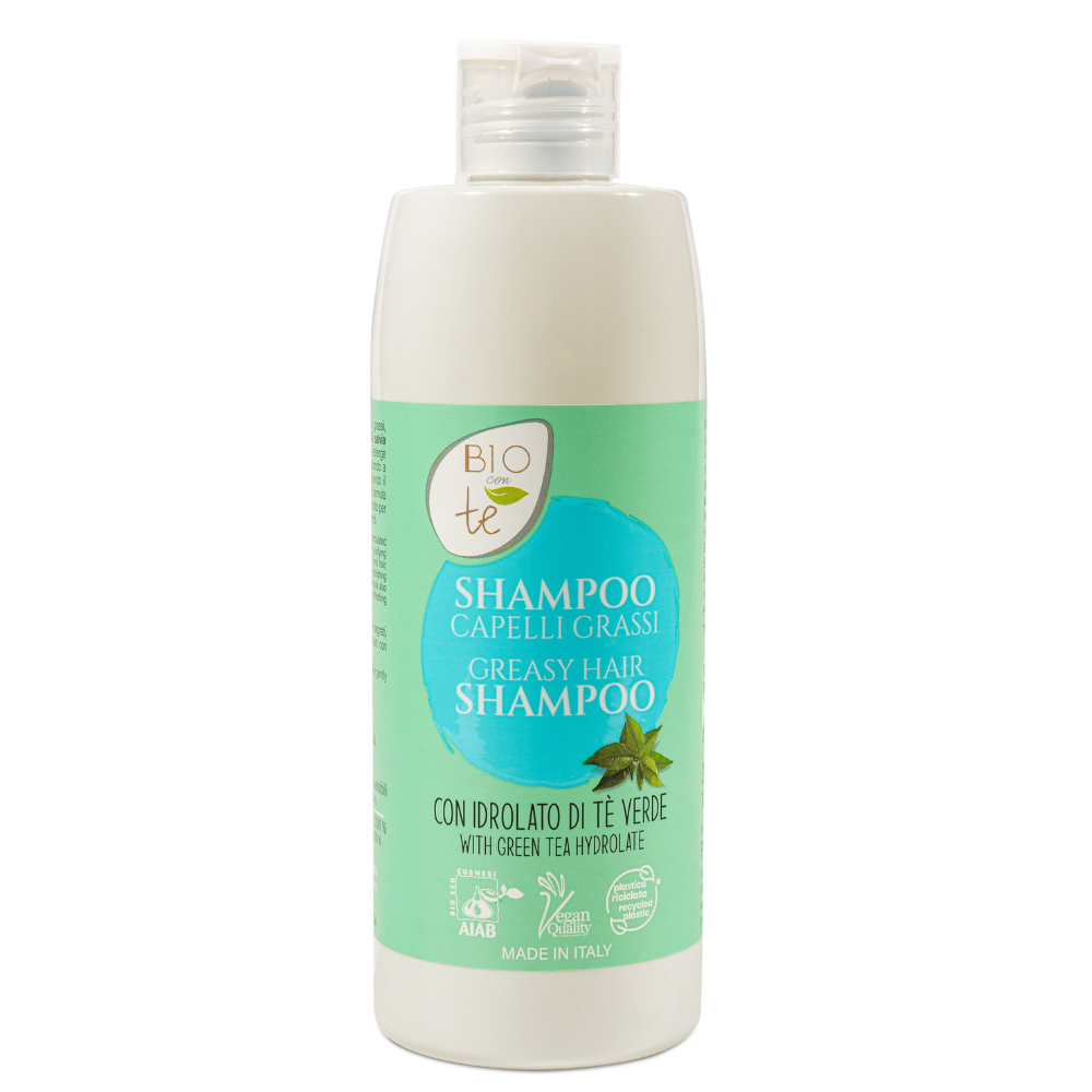 Sampon pentru par gras cu extract de Salvie si hidrolat de Ceai Verde Bio, 300 ml, Bioconte